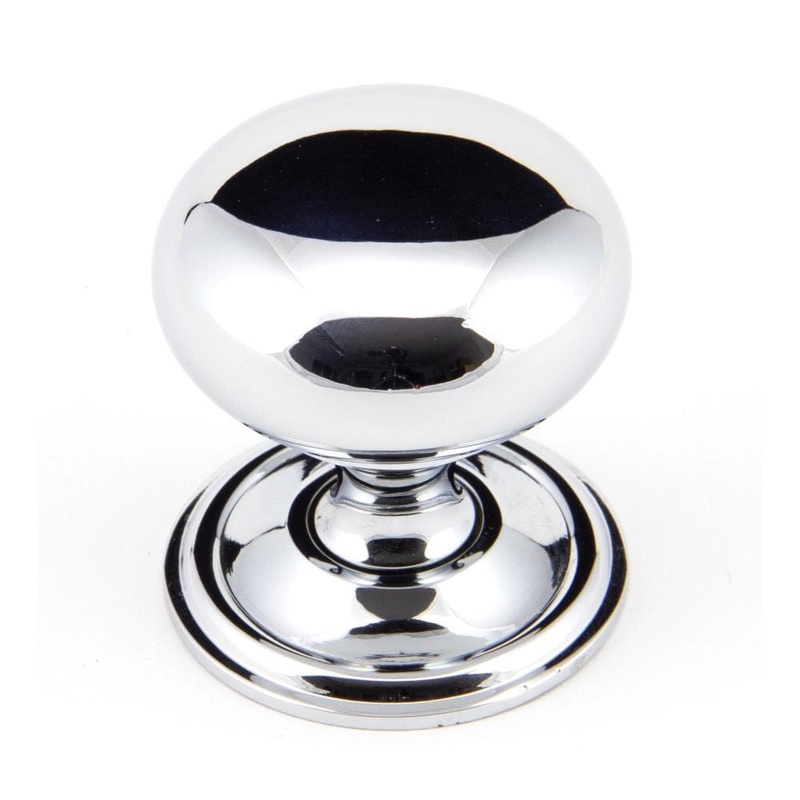 From The Anvil – Polished Chrome Mushroom Cabinet Knob 38mm