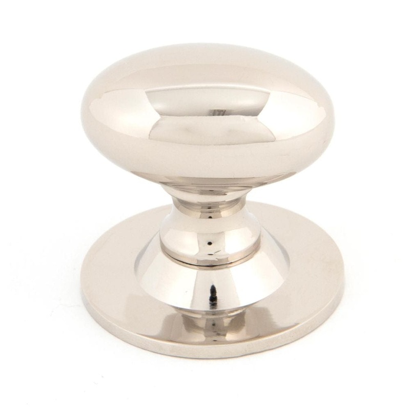 From The Anvil – Polished Nickel Oval Cabinet Knob 40mm