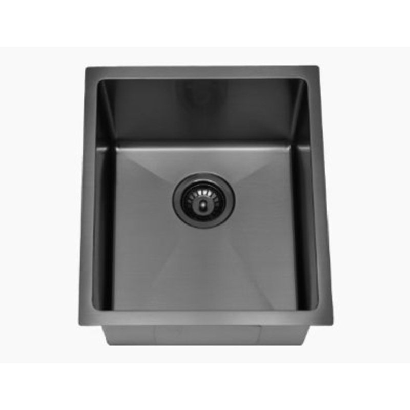 Coomera Above/Undermount Single Bowl 340mm x 400mm -Gunmetal Grey