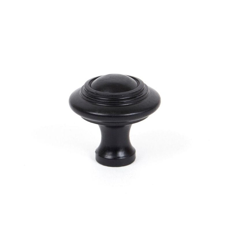 From The Anvil – Black Ringed Cabinet Knob – Large