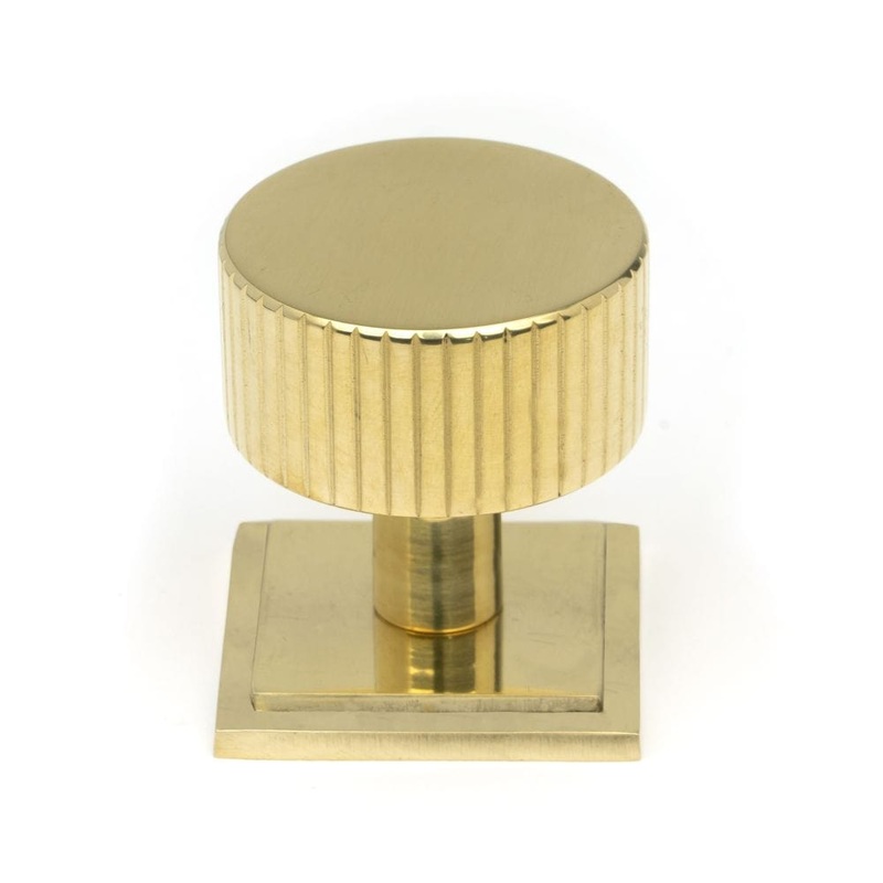 From The Anvil – Polished Brass Judd Cabinet Knob – 32mm (Square)
