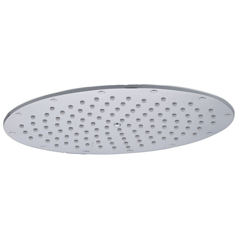 Oval Solid Brass Shower Head – Chrome