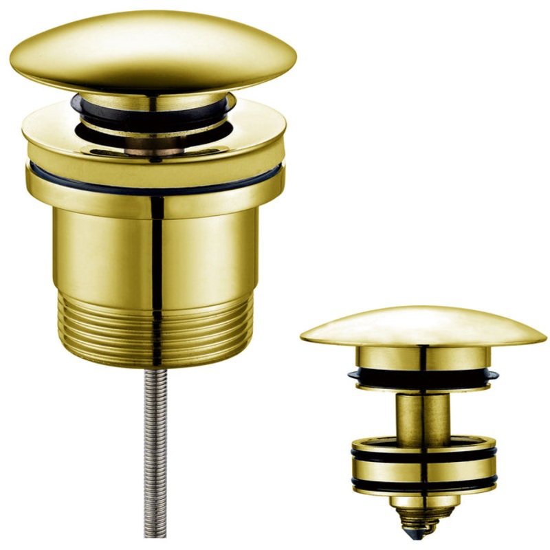 Pop Up Plug & Waste 32mm Universal Fit – Brushed Gold