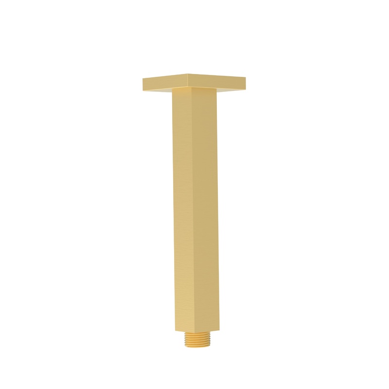 Square Ceiling Drop Down Shower Arm 300mm – Brushed Gold