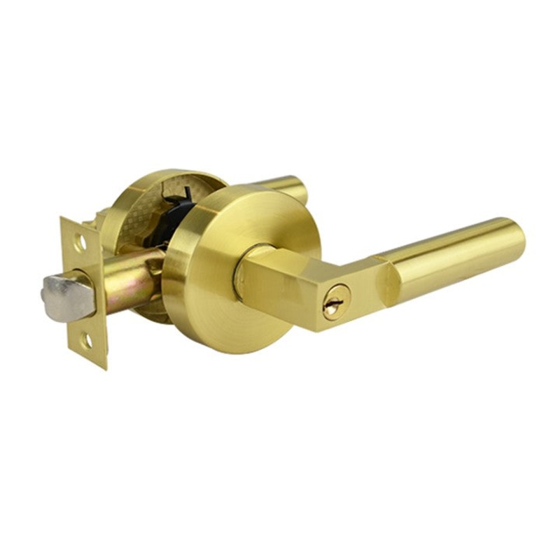 Brushed Gold Finish Entrance Lock Set – Pacifica Series