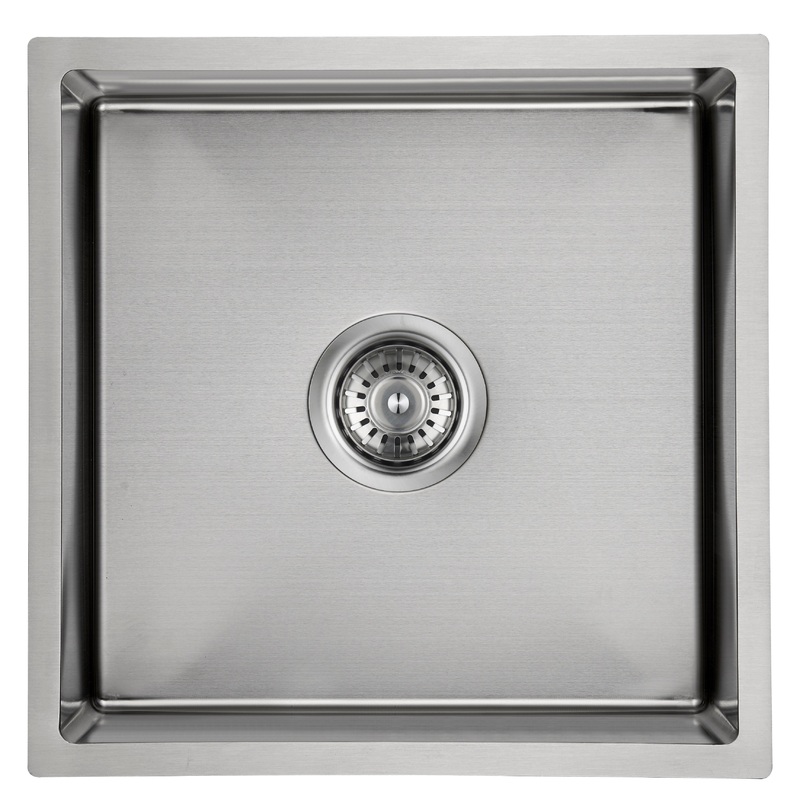 Coral Above or Undermount Single Bowl Kitchen Sink 400mm x 400mm – Stainless Steel