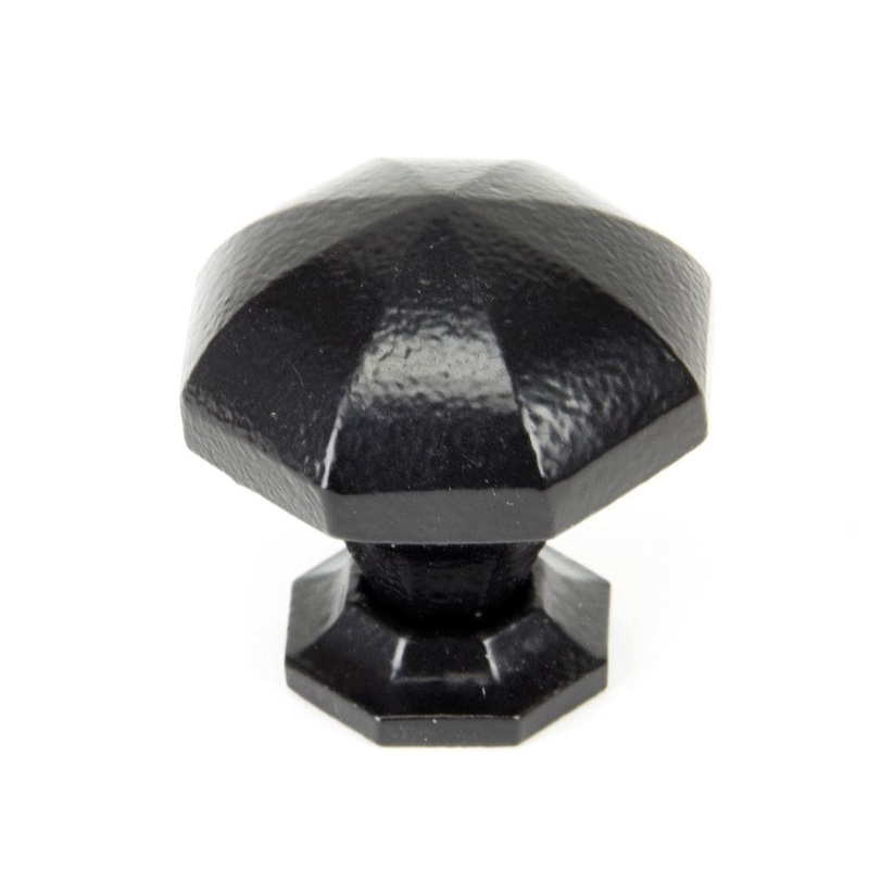 From The Anvil – Black Octagonal Cabinet Knob – Large