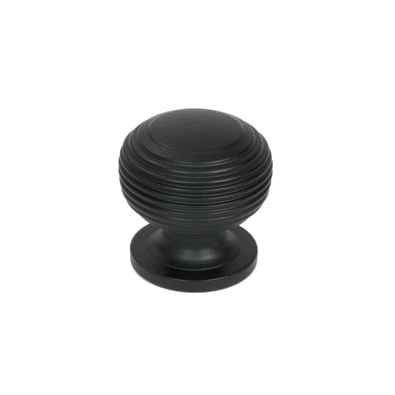 From The Anvil – Matt Black Beehive Cabinet Knob 30mm