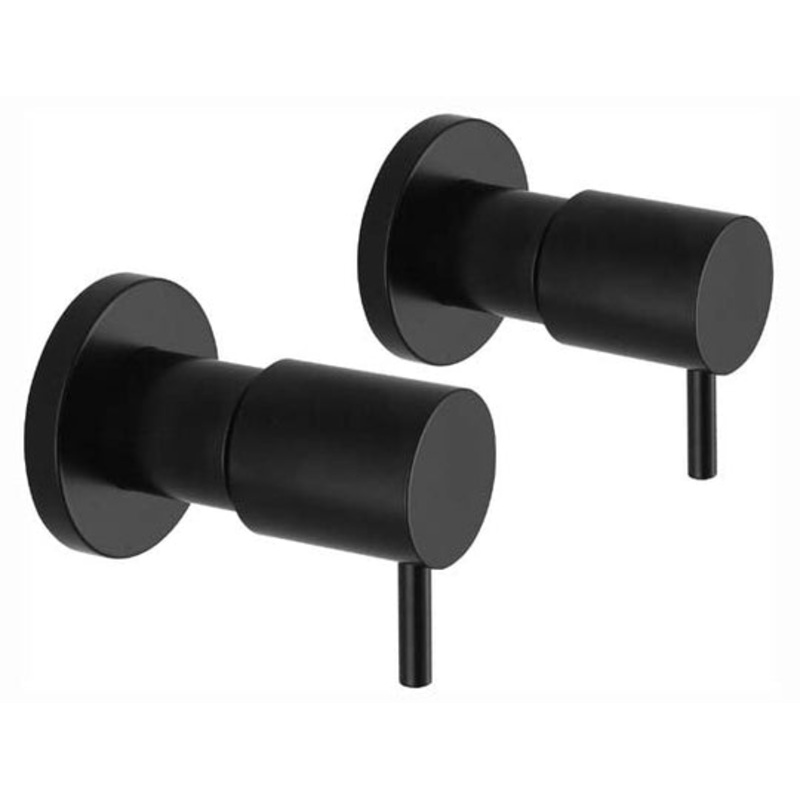 Bella 1/4 Turn Wall Tops – Matt Black