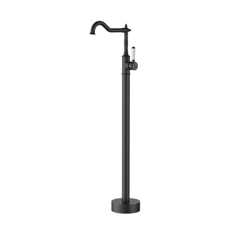 Birmingham Free Standing Floor Mixer  – Matt Black