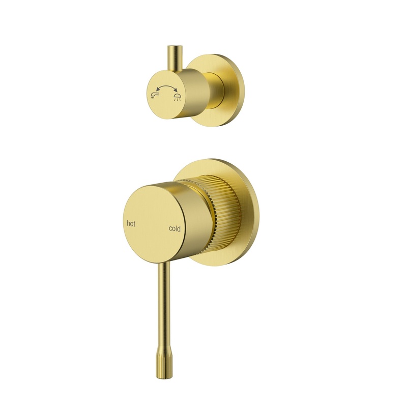 Bronte Shower & Bath Mixer Diverter – Brushed Gold