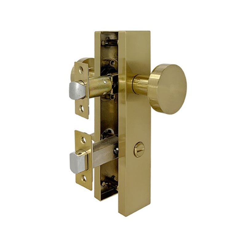 Brushed Gold Finish Privacy Door Knob Set  – Jasper Series