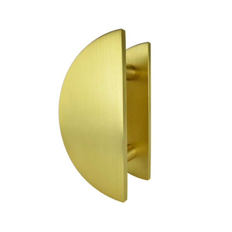 Brushed Gold Half Circle Door Plate (Pair) 300mm – Nash Series