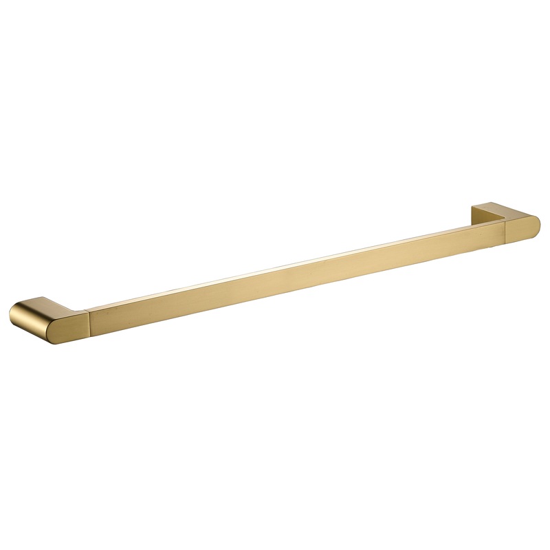 Coral Single Towel Rail 800mm – Brushed Gold