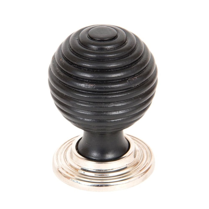 From The Anvil – Ebony and PN Beehive Cabinet Knob 38mm