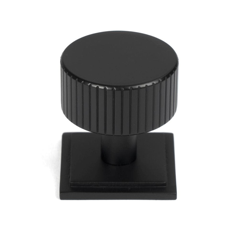 From The Anvil – Matt Black Judd Cabinet Knob – 32mm (Square)