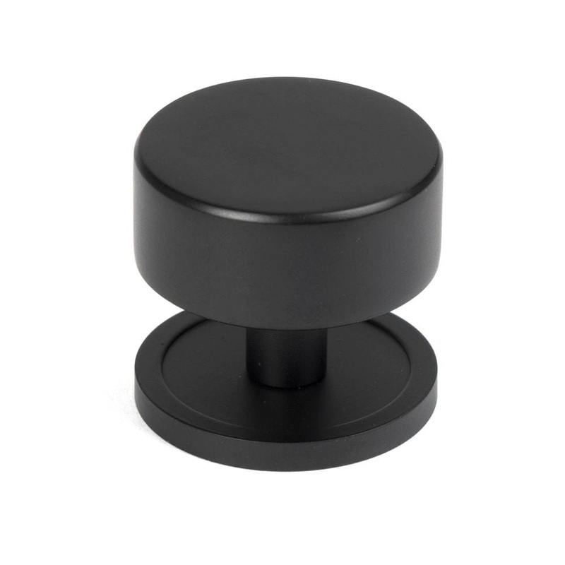 From The Anvil – Matt Black Kelso Cabinet Knob – 38mm (Plain)