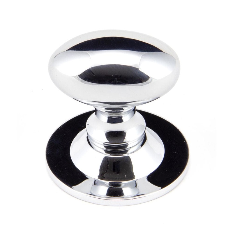 From The Anvil – Polished Chrome Oval Cabinet Knob 33mm