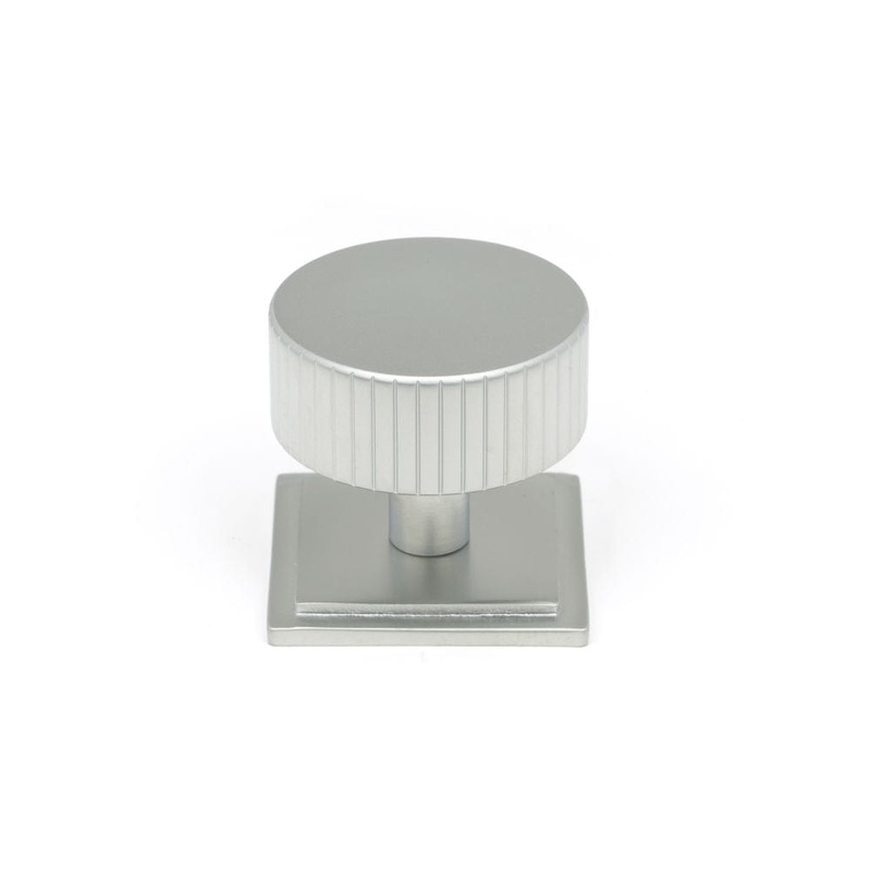 From The Anvil – Satin Chrome Judd Cabinet Knob – 38mm (Square)