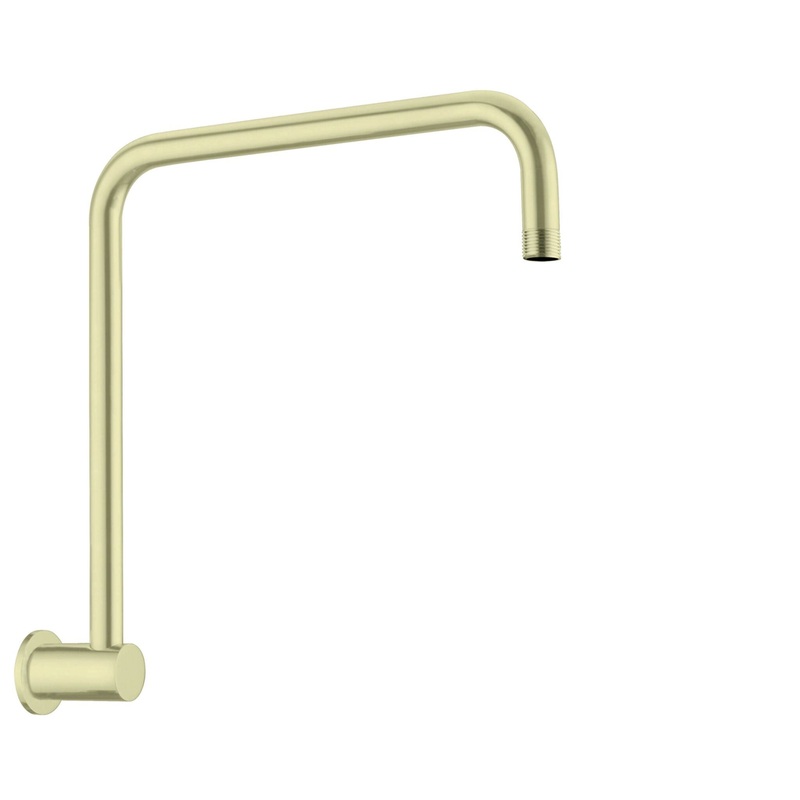 Round High Reach Shower Arm – Brushed Gold