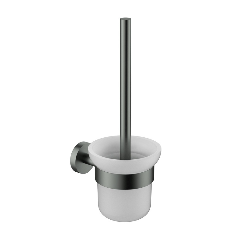 Round Toilet Brush Holder -Gunmetal