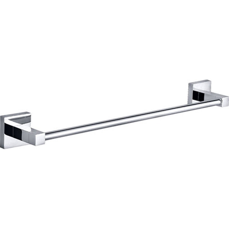 Square Single Towel Rail 750mm – Chrome