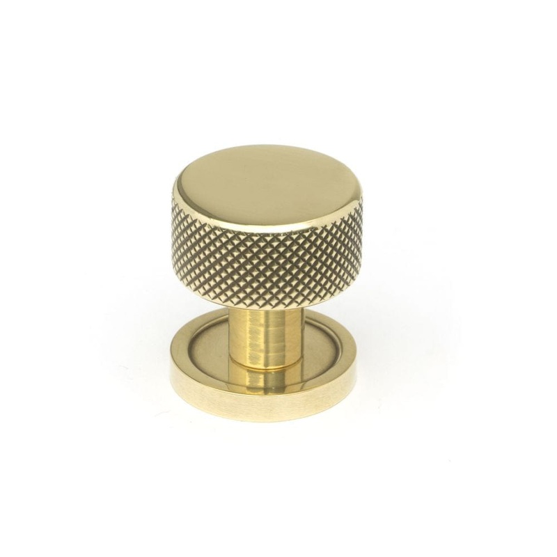 From The Anvil – Aged Brass Brompton Cabinet Knob – 25mm (Plain)