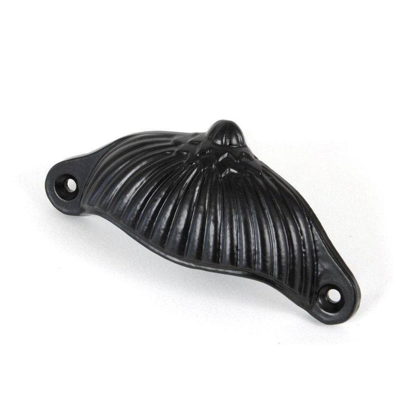 From The Anvil – Black 4″ Flower Drawer Pull