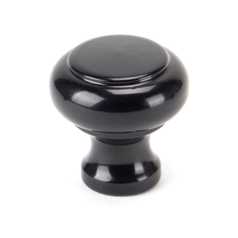 From The Anvil – Black Regency Cabinet Knob – Small