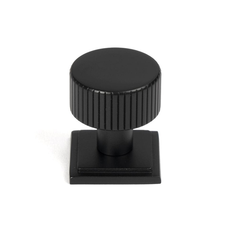 From The Anvil – Matt Black Judd Cabinet Knob – 25mm (Square)