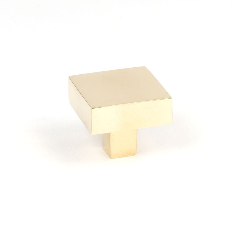 From The Anvil – Polished Brass Albers Cabinet Knob – 35mm