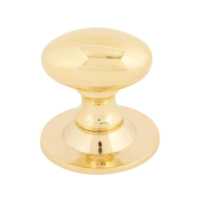 From The Anvil – Polished Brass Oval Cabinet Knob 33mm