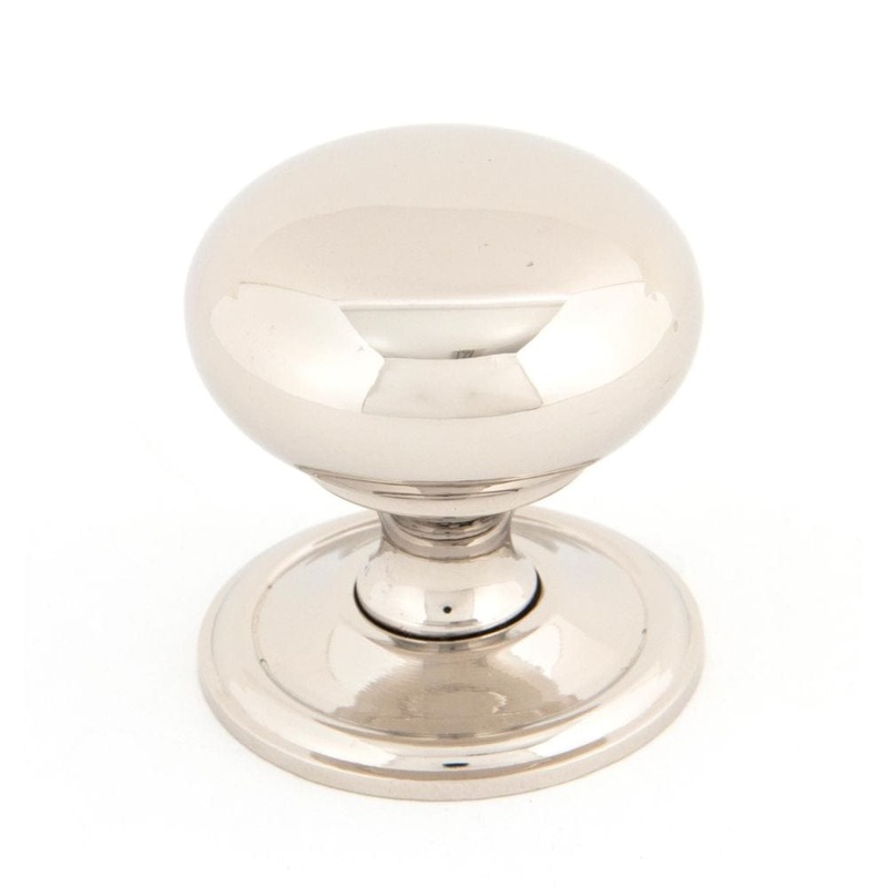 From The Anvil – Polished Nickel Mushroom Cabinet Knob 38mm