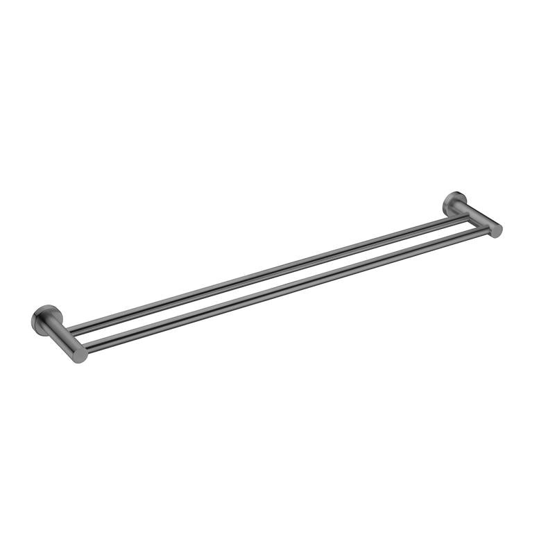 Round Double Towel Rail 750mm  – Gunmetal Grey