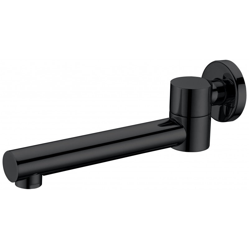 Round Swivel Bath Spout – Matt Black