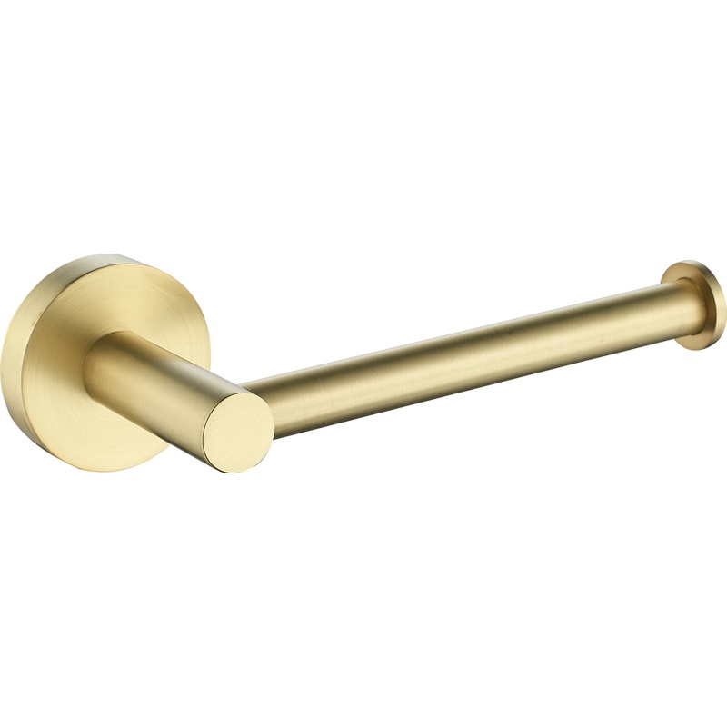 Round Toilet Paper Holder – Brushed Gold
