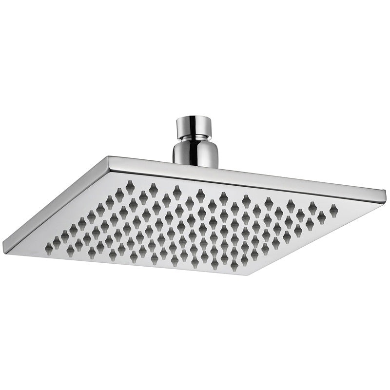 Square Solid Brass Shower Head 200mm – Chrome