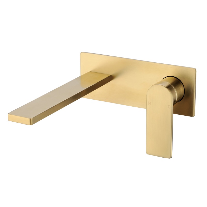 Coomera Wall Mixer & Spout Combination  – Brushed  Gold