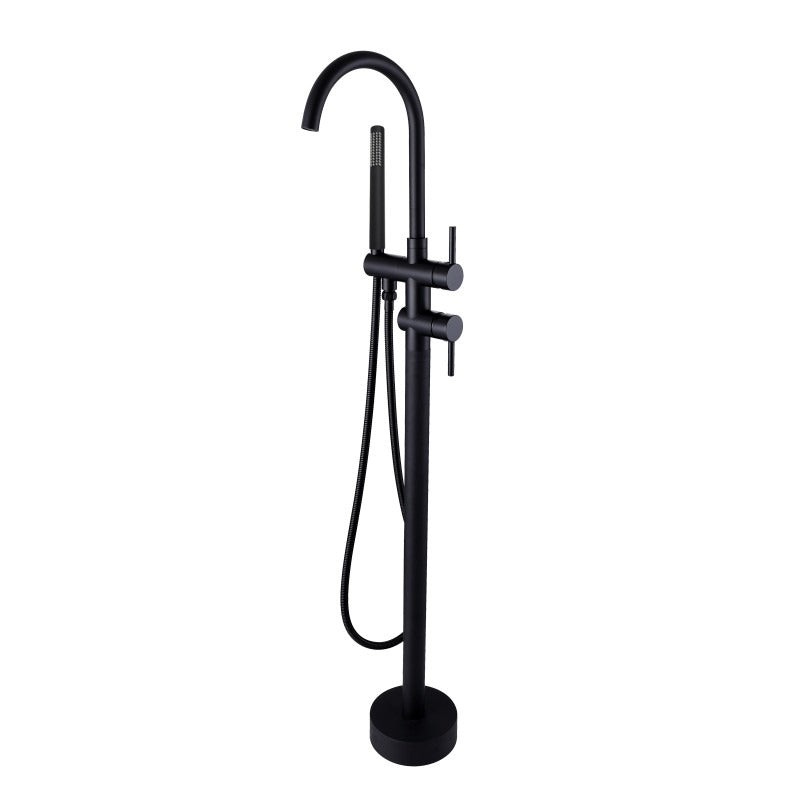 Coral Free Standing Floor Mixer Bath Spout & Hand Held Shower Combo – Matt Black