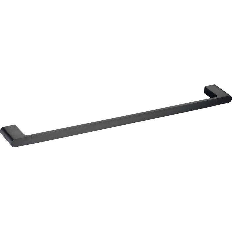 Coral Single Towel Rail 800mm – Matt Black