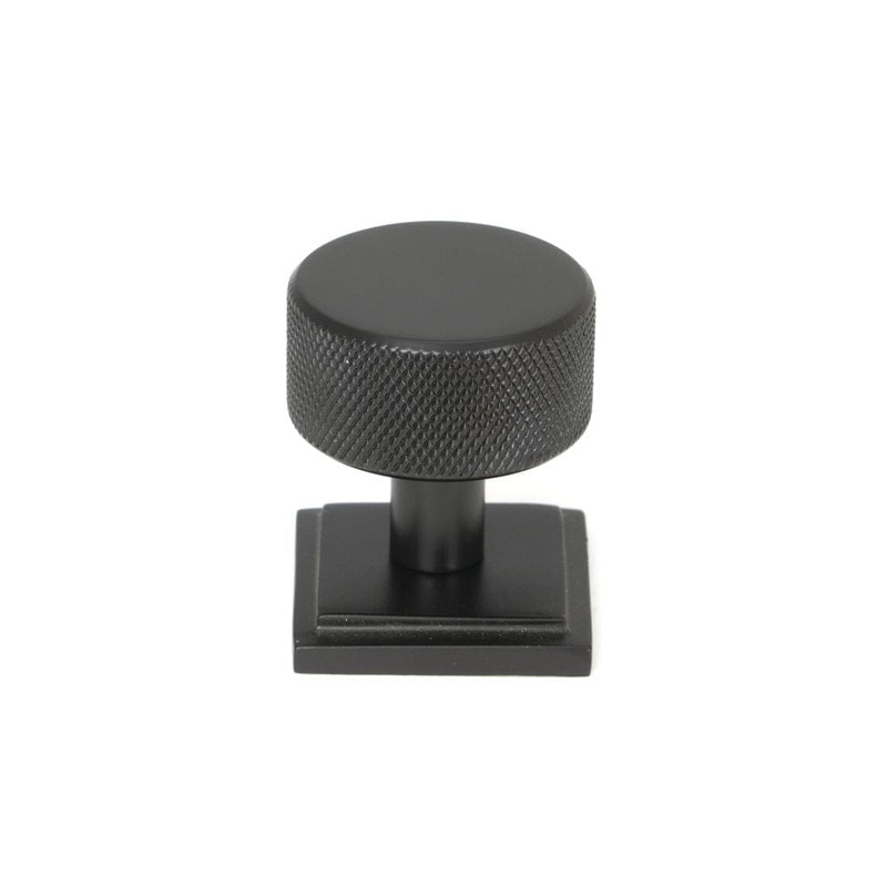 From The Anvil – Aged Bronze Brompton Cabinet Knob – 32mm (Square)