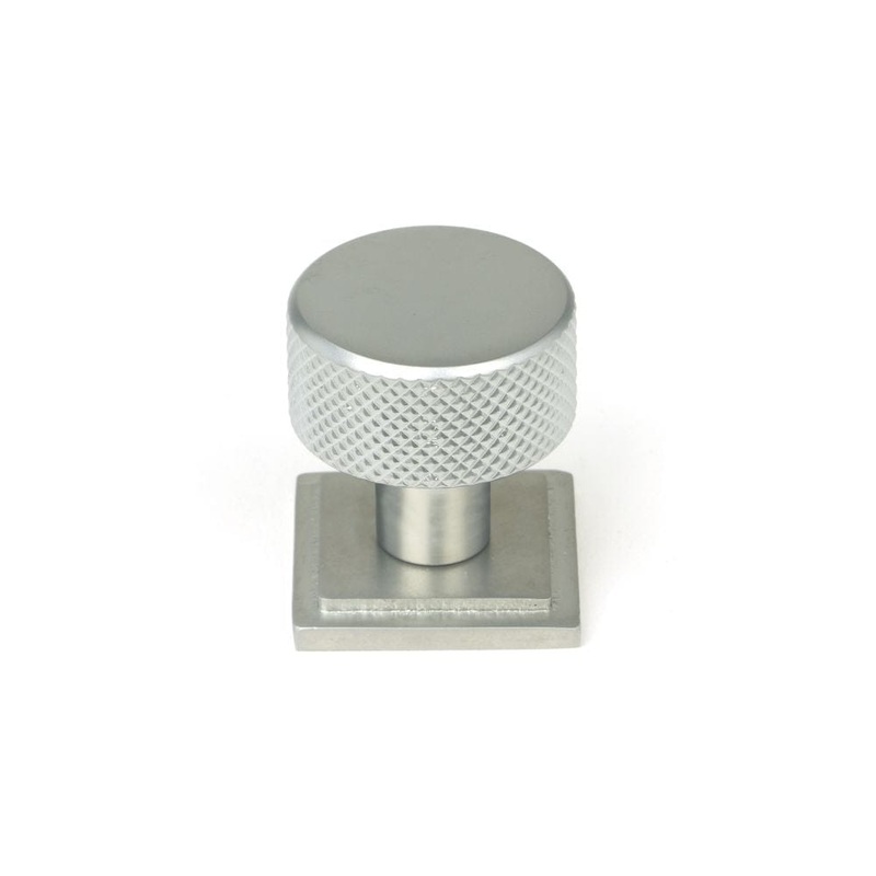From The Anvil – Satin Chrome Brompton Cabinet Knob – 25mm (Square)