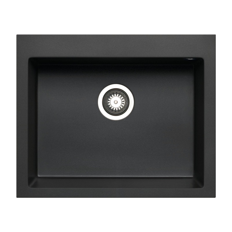 Pyragranite Kitchen Sink Single Bowl 540mm – Matt Black