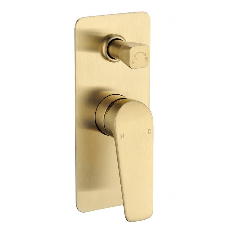 Solange Shower & Bath Mixer Diverter – Brushed Gold