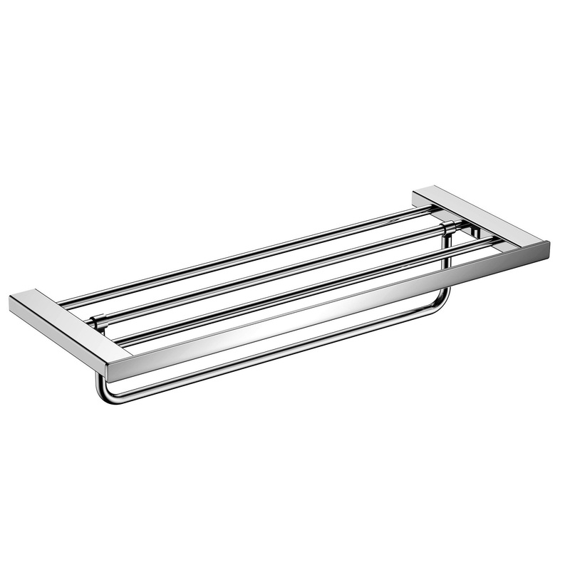 Square Bath Shelf- Chrome