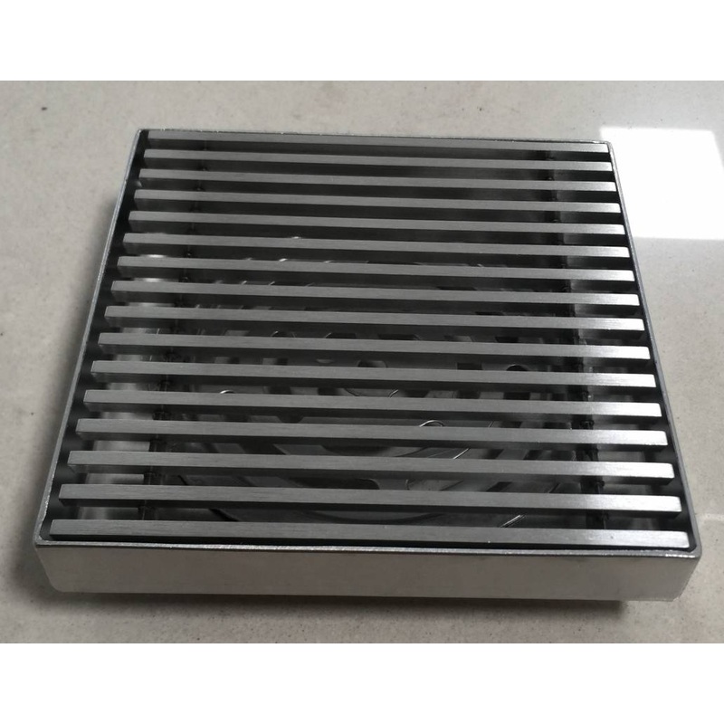 Stainless Steel Square Grated Floor Waste – 115mm