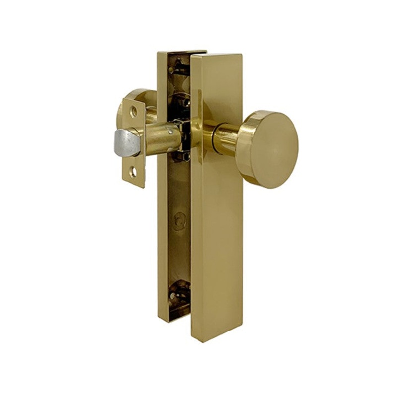 Brushed Gold Finish Passage Door Knob Set  – Jasper Series