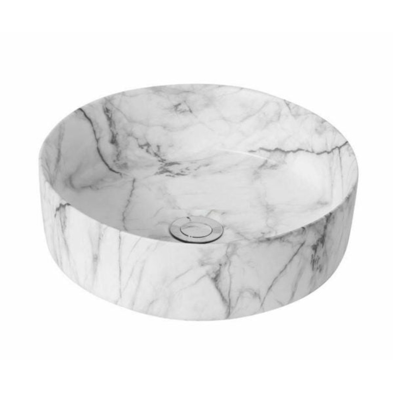 Callacutta Counter Top Vanity Basin – White & Black Vein