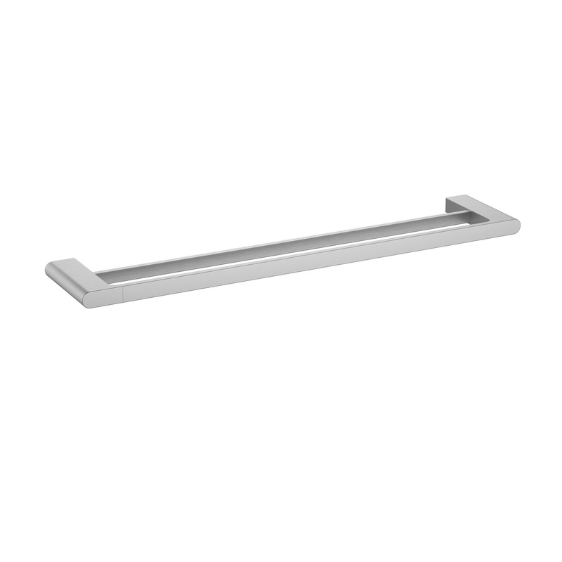 Coral Double Towel Rail 600mm – Brushed Nickel