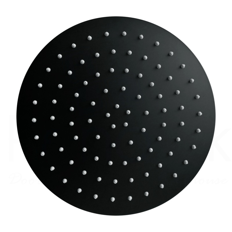 Coral Round Shower Head 300mm – Matt Black